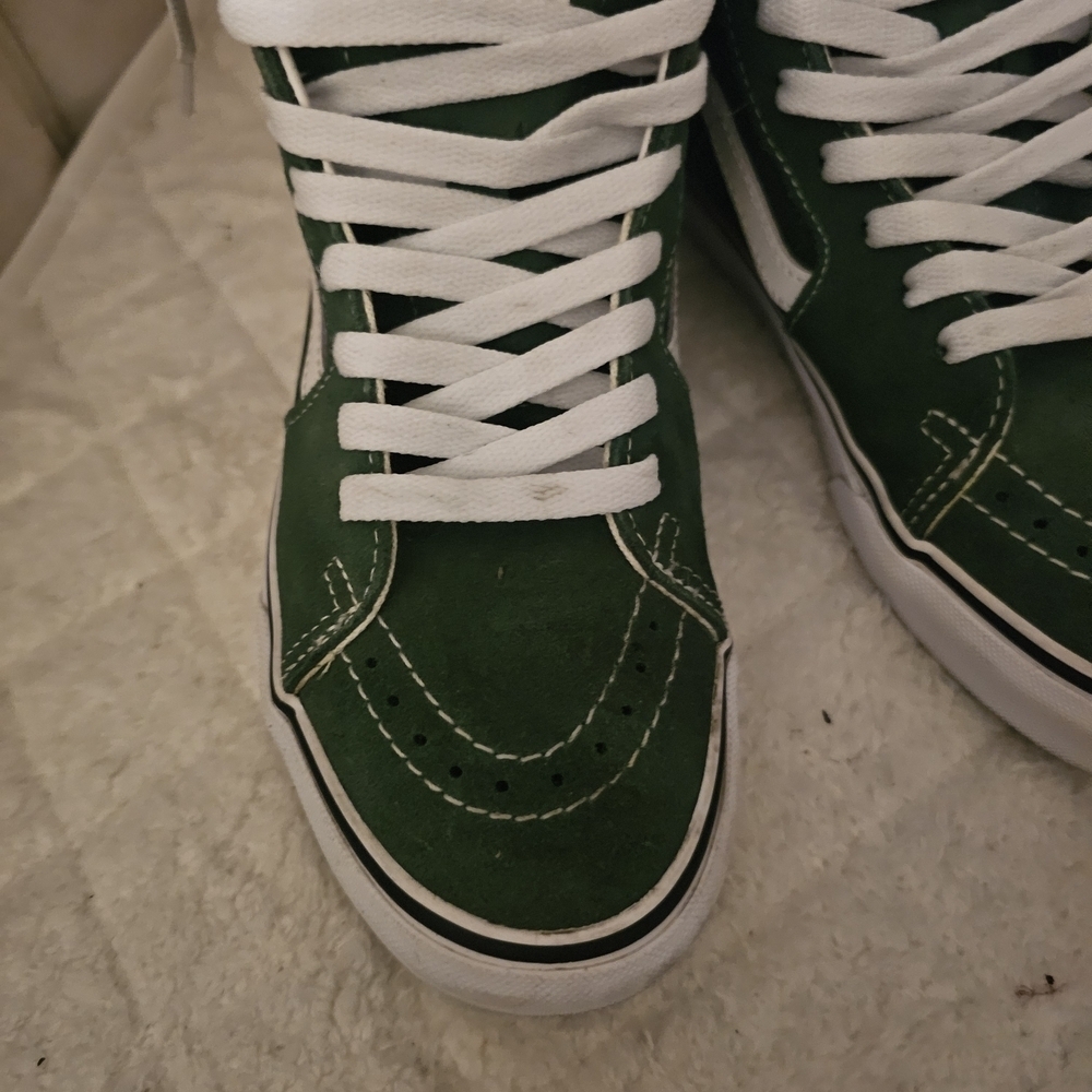 Vans Men And Women Old Skool Sk8 TheoryGreener Past High-Top Sneakers - Picture 3 of 9